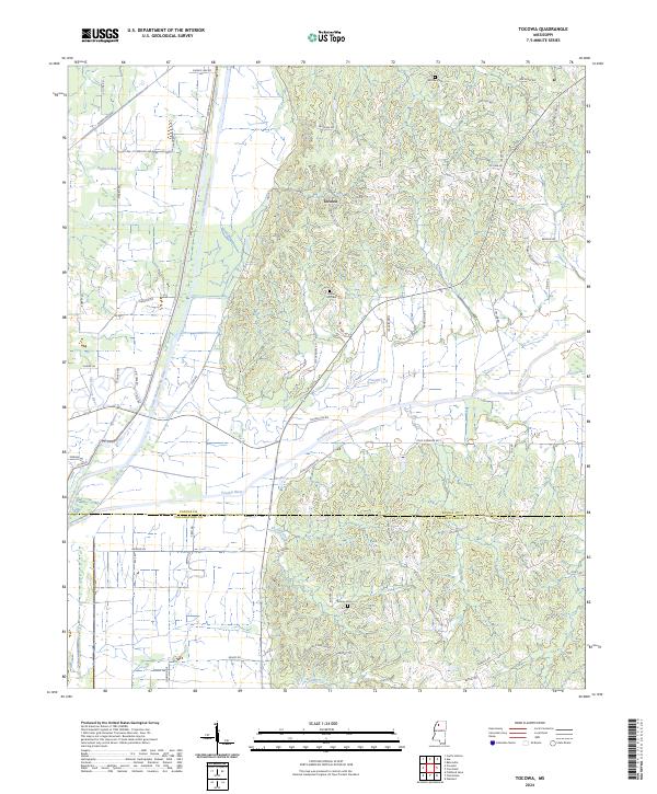US Topo 7.5-minute map for Tocowa MS