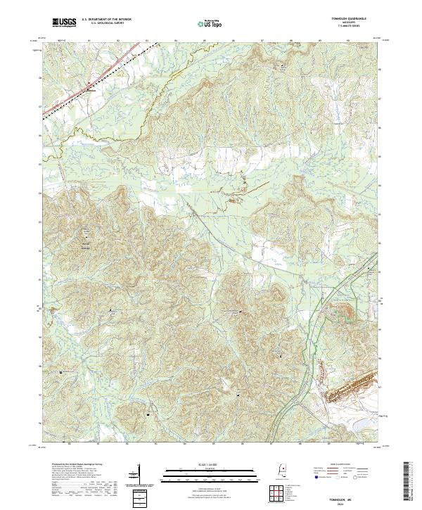 US Topo 7.5-minute map for Tomnolen MS