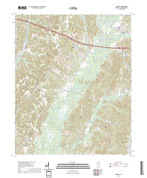US Topo 7.5-minute map for Tremont MS