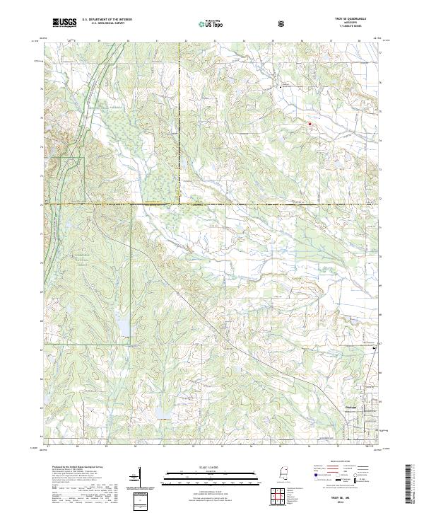 US Topo 7.5-minute map for Troy SE MS