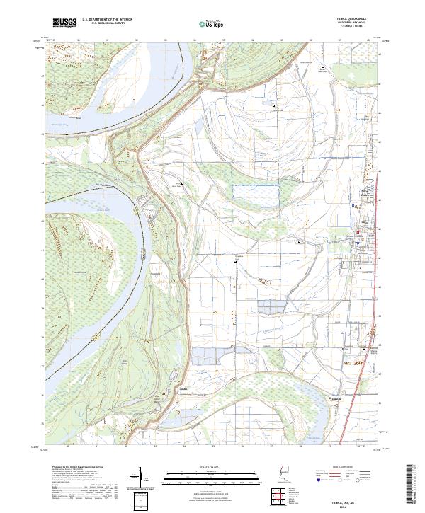 US Topo 7.5-minute map for Tunica MSAR