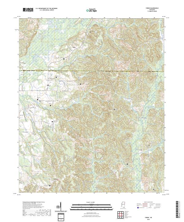 US Topo 7.5-minute map for Turon MS