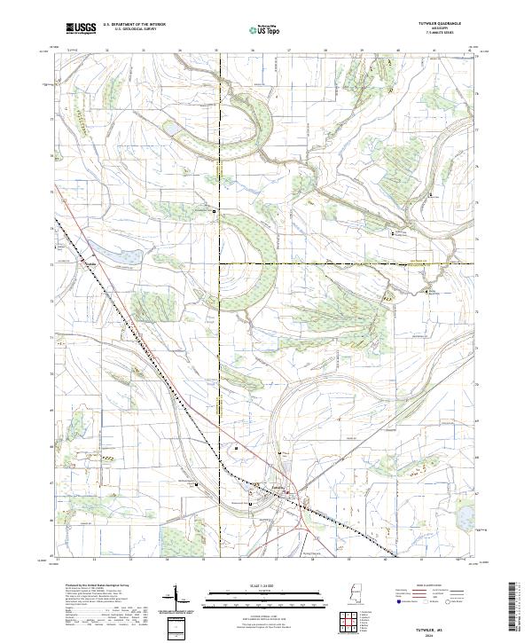 US Topo 7.5-minute map for Tutwiler MS