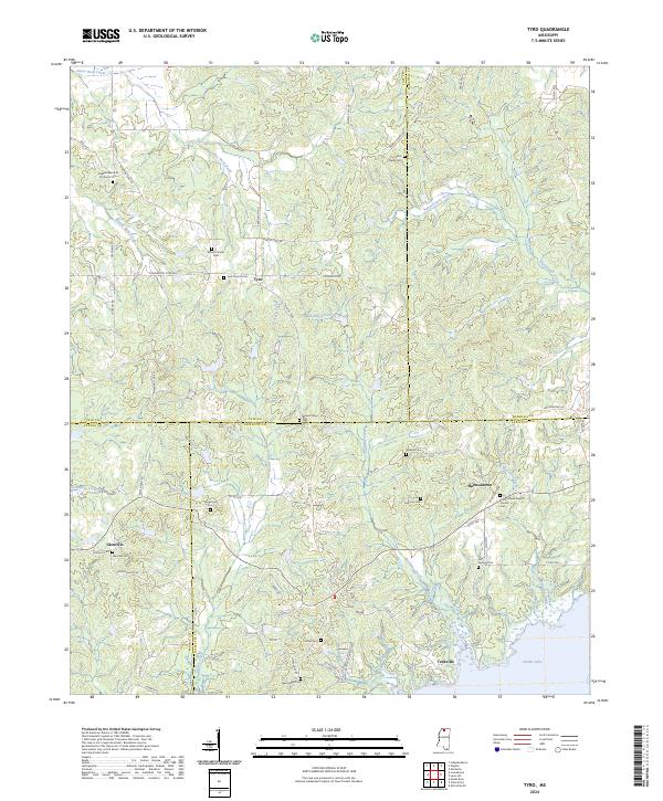 US Topo 7.5-minute map for Tyro MS