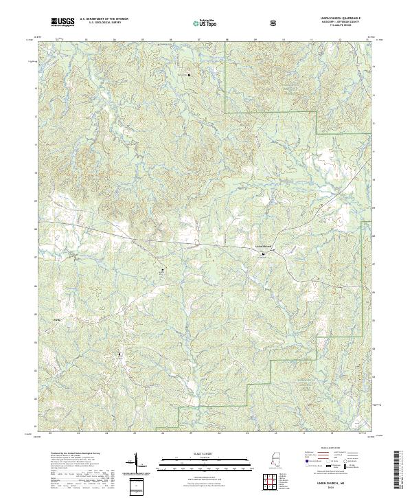 US Topo 7.5-minute map for Union Church MS
