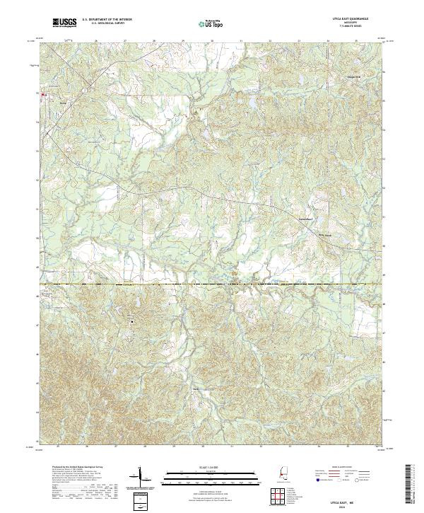 US Topo 7.5-minute map for Utica East MS