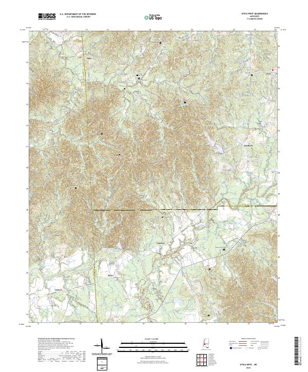 US Topo 7.5-minute map for Utica West MS