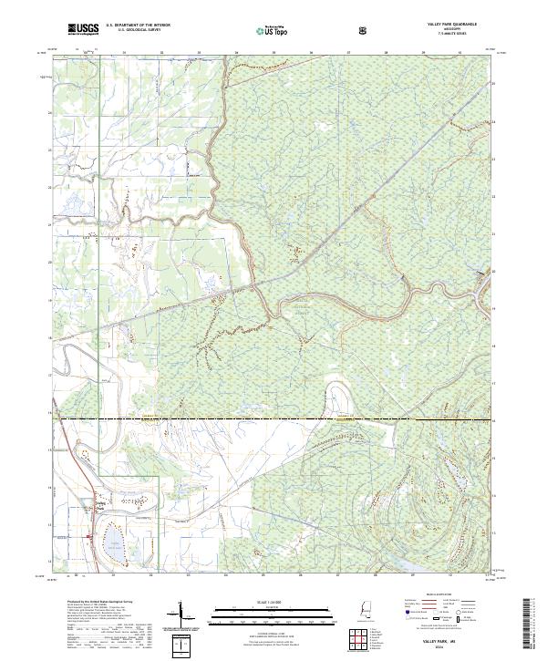 US Topo 7.5-minute map for Valley Park MS