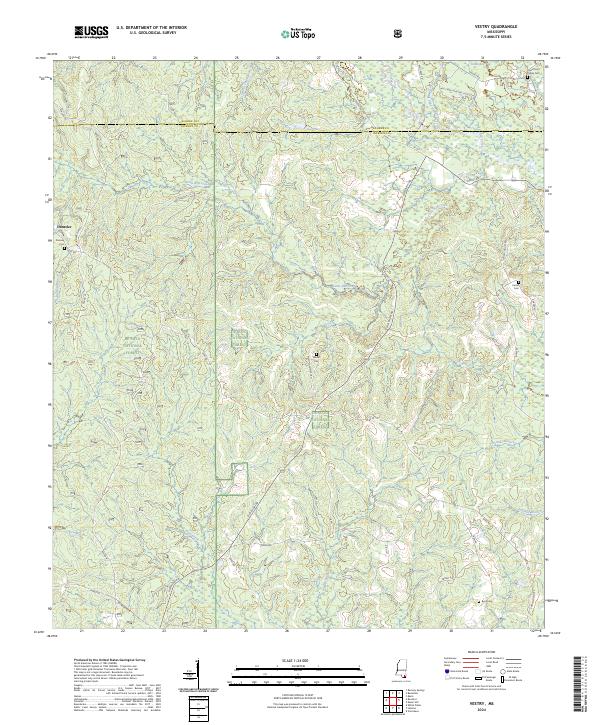 US Topo 7.5-minute map for Vestry MS
