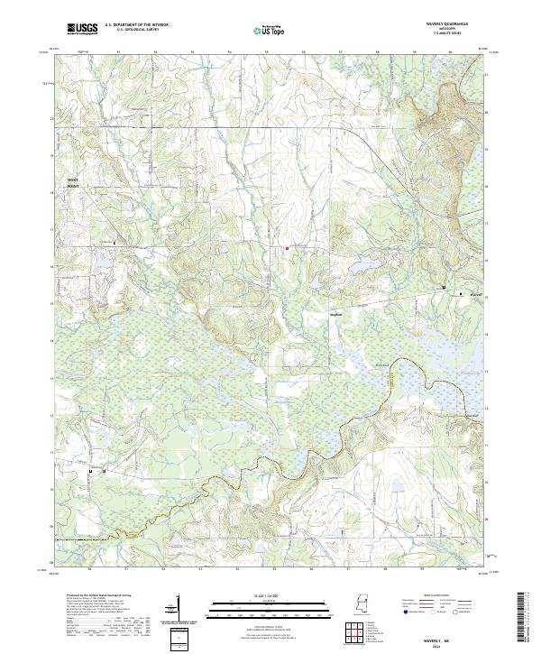 US Topo 7.5-minute map for Waverly MS