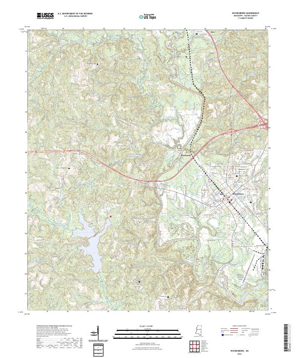US Topo 7.5-minute map for Waynesboro MS