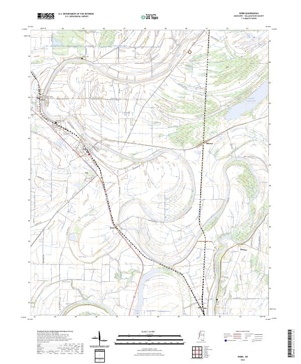 US Topo 7.5-minute map for Webb MS