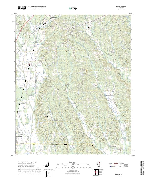 US Topo 7.5-minute map for Wheeler MS