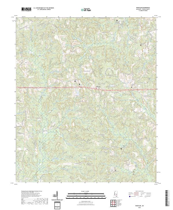 US Topo 7.5-minute map for Whistler MS