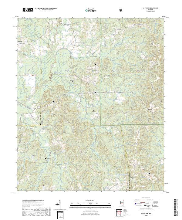 US Topo 7.5-minute map for White Oak MS