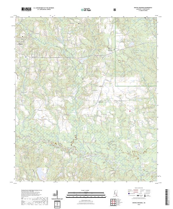 US Topo 7.5-minute map for Whites Crossing MS