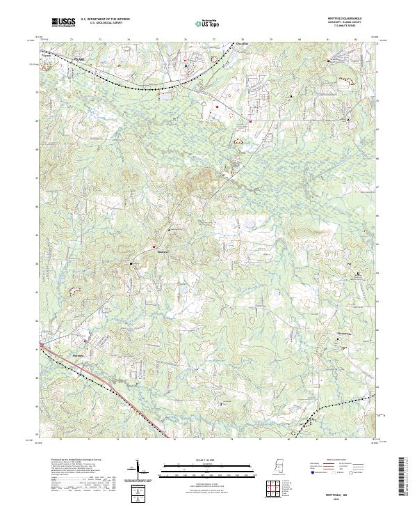 US Topo 7.5-minute map for Whitfield MS