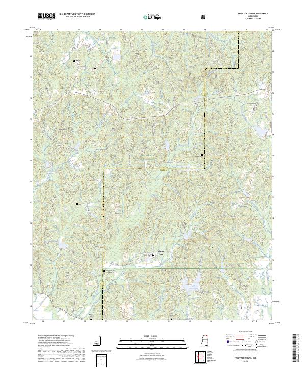 US Topo 7.5-minute map for Whitten Town MS