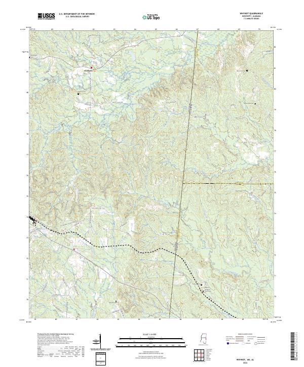 US Topo 7.5-minute map for Whynot MSAL