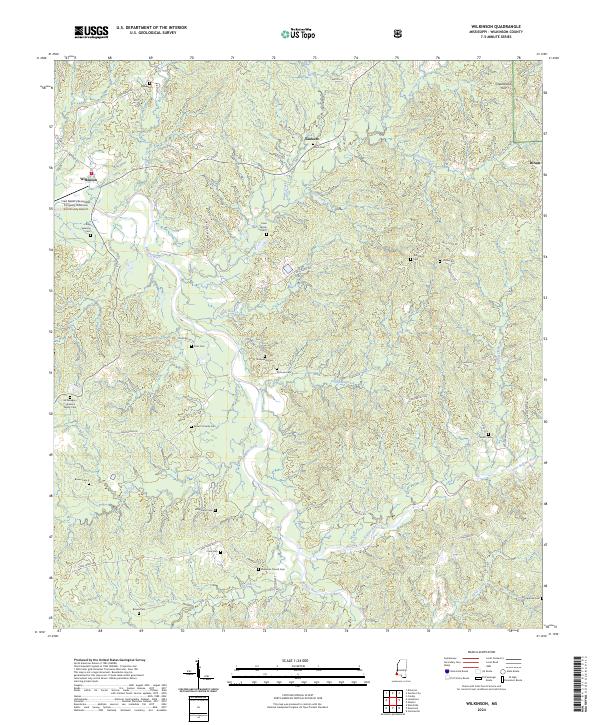 US Topo 7.5-minute map for Wilkinson MS