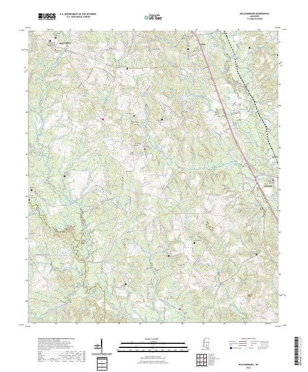 US Topo 7.5-minute map for Williamsburg MS