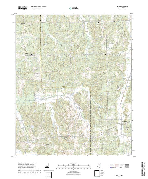 US Topo 7.5-minute map for Wyatte MS