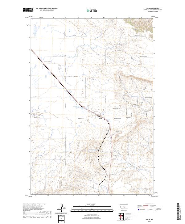 US Topo 7.5-minute map for Acton MT
