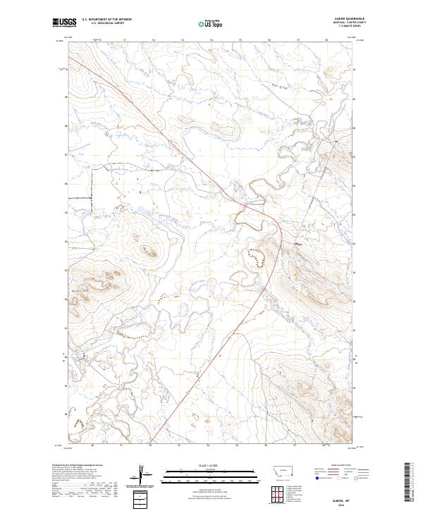 US Topo 7.5-minute map for Albion MT