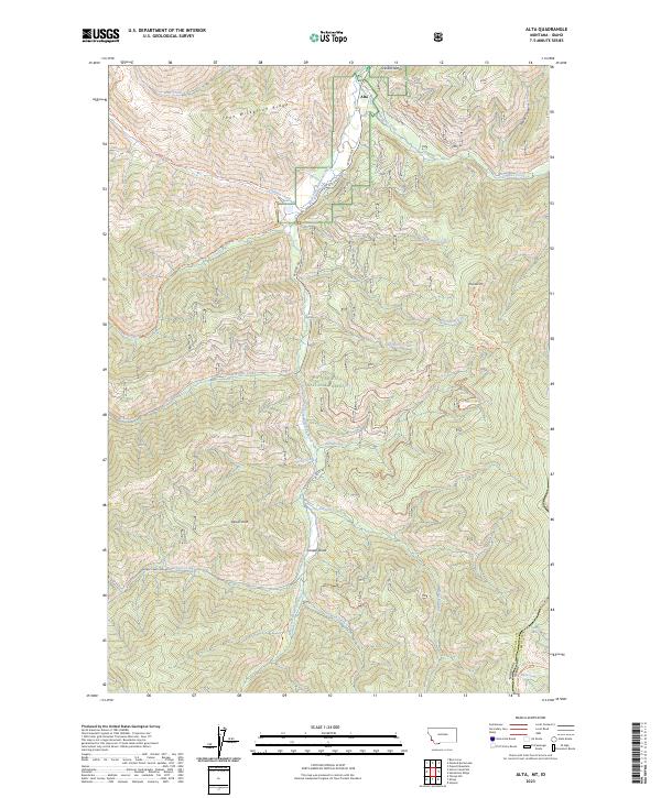 US Topo 7.5-minute map for Alta MTID