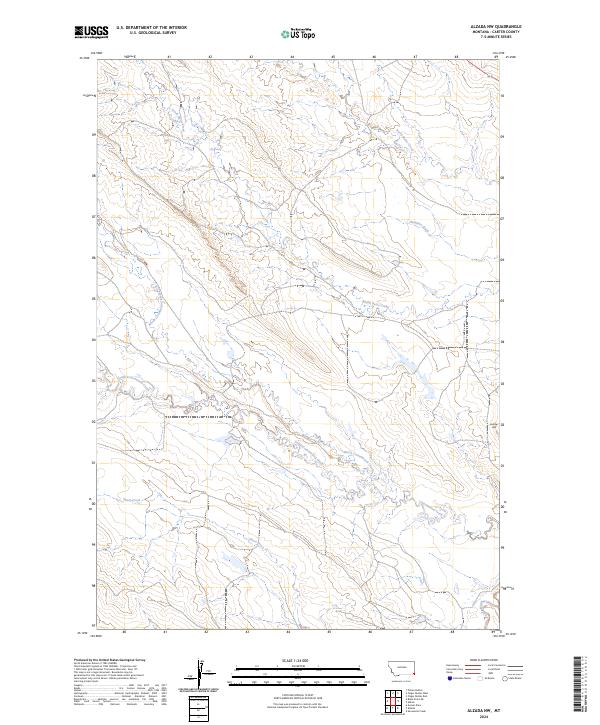 US Topo 7.5-minute map for Alzada NW MT
