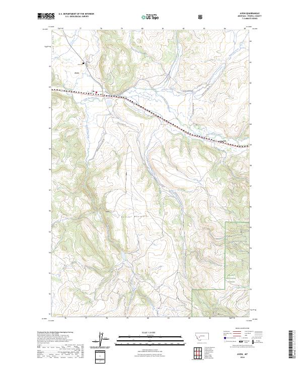 US Topo 7.5-minute map for Avon MT
