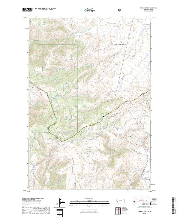 US Topo 7.5-minute map for Bannock Pass MTID