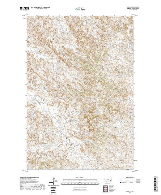 US Topo 7.5-minute map for Beebe SW MT – American Map Store