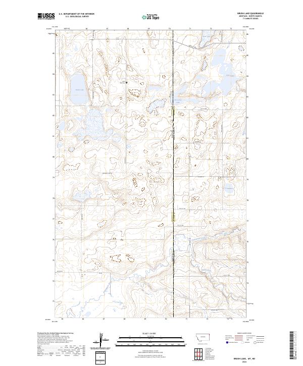 US Topo 7.5-minute map for Brush Lake MTND