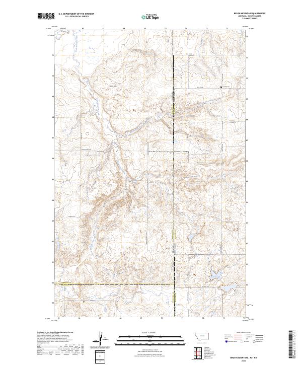 US Topo 7.5-minute map for Brush Mountain MTND