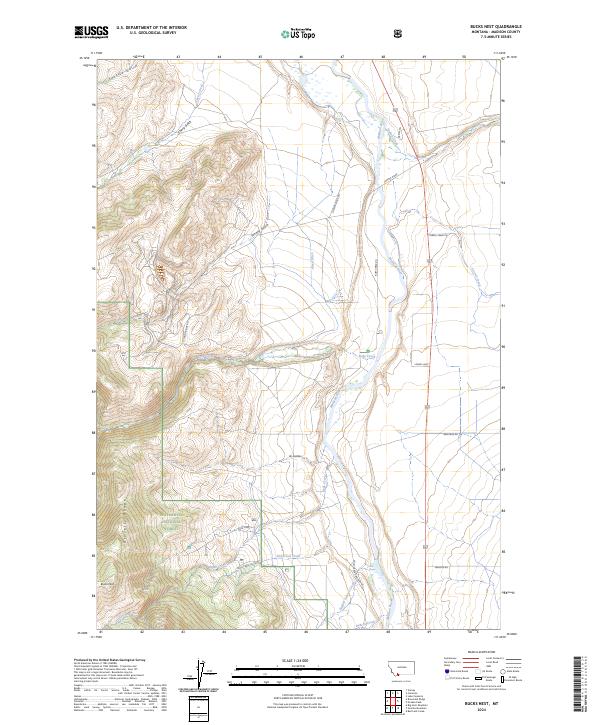 US Topo 7.5-minute map for Bucks Nest MT
