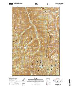 USGS US Topo 7.5-minute map for Burnt Fork Lake MT 2020