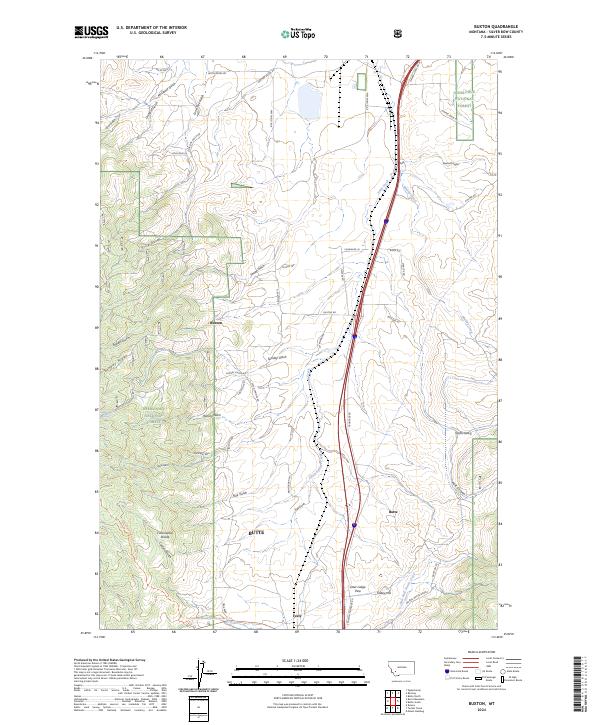 US Topo 7.5-minute map for Buxton MT