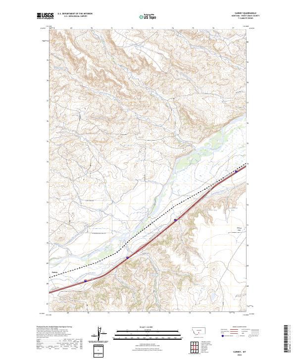 Carney Riding Map US Topo 7.5-minute map for Carney MT – American Map Store