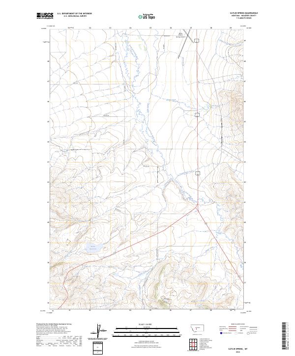 US Topo 7.5-minute map for Catlin Spring MT
