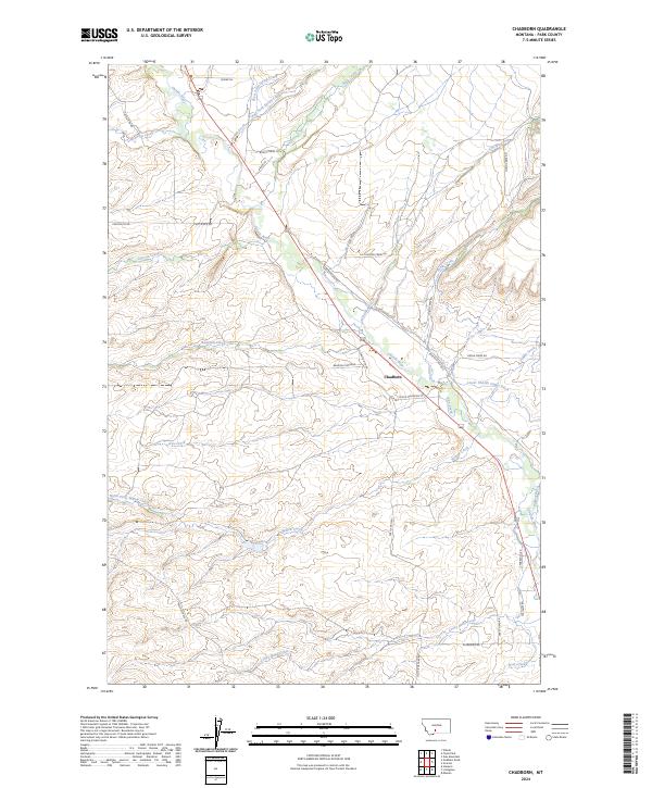 US Topo 7.5-minute map for Chadborn MT