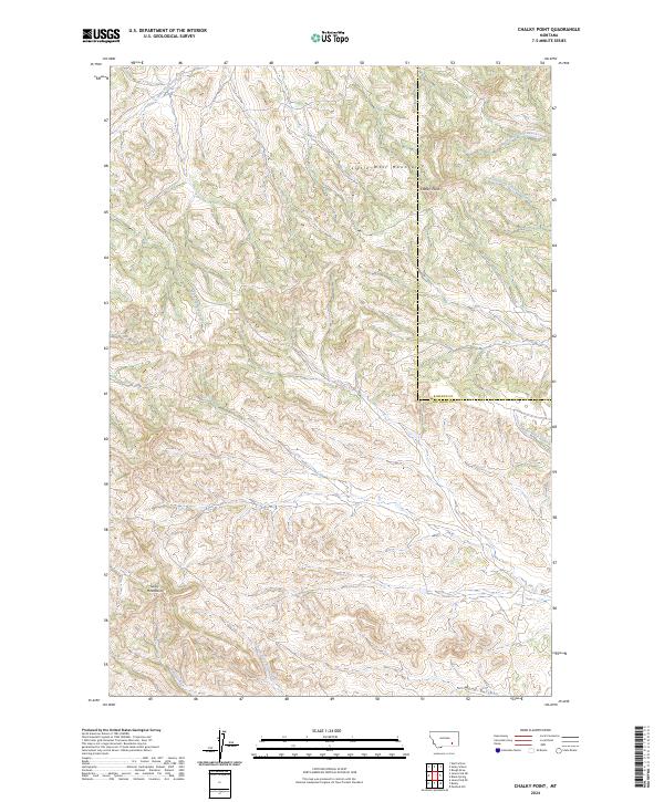 US Topo 7.5-minute map for Chalky Point MT