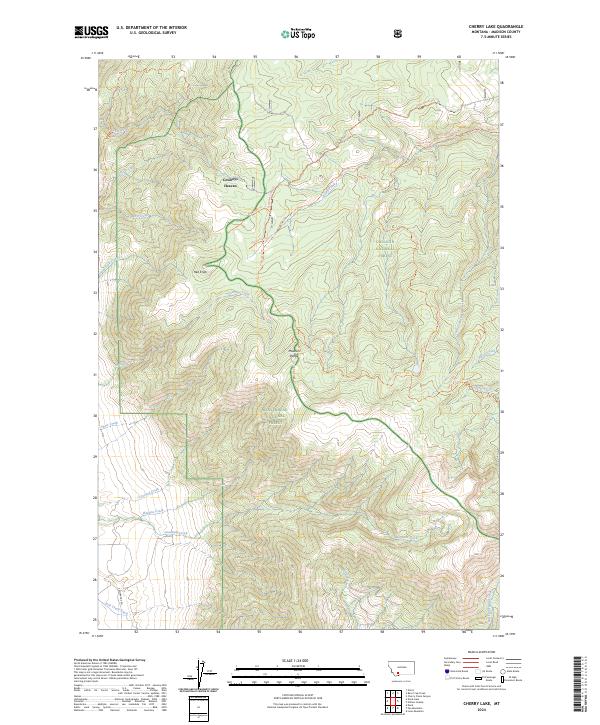 US Topo 7.5-minute map for Cherry Lake MT