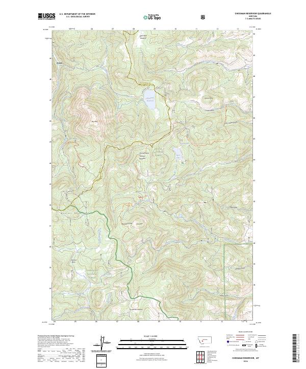 US Topo 7.5-minute map for Chessman Reservoir MT