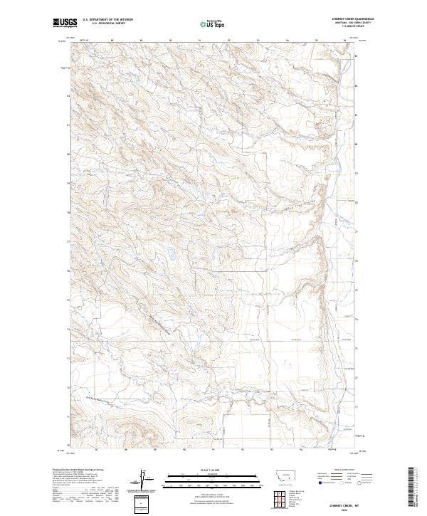 US Topo 7.5-minute map for Chimney Creek MT