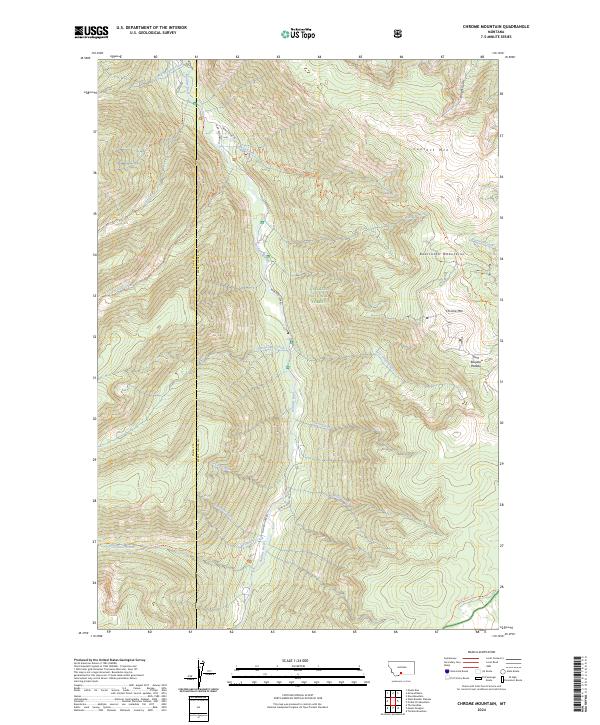US Topo 7.5-minute map for Chrome Mountain MT