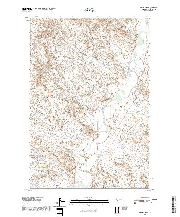 US Topo 7.5-minute map for Circle L Creek MT