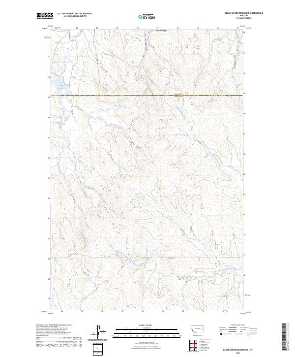 US Topo 7.5-minute map for Clear Water Reservoir MT