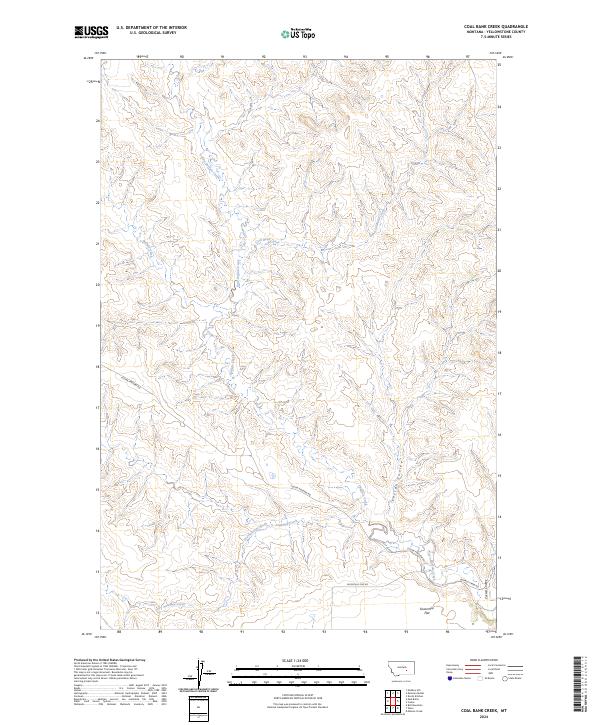 US Topo 7.5-minute map for Coal Bank Creek MT