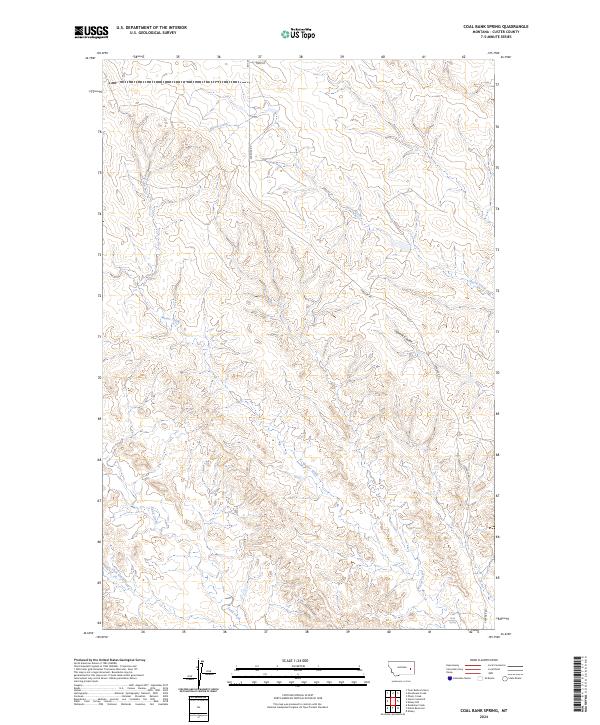 US Topo 7.5-minute map for Coal Bank Spring MT